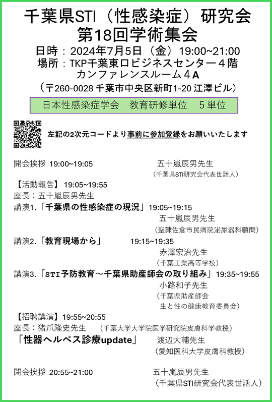 千葉県STI研究会　第18回学術集会